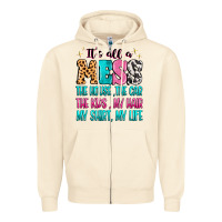 Sandshell It's all a mess the house the car Zipper Hoodie - MaliasSmallBusiness