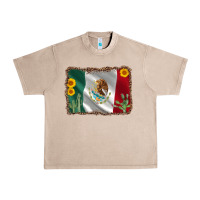 French Oak mexico flag sunflower cactus Urban Heavy Tee - AdoDesignShop