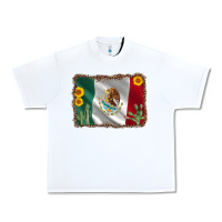 White mexico flag sunflower cactus Urban Heavy Tee - AdoDesignShop