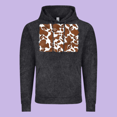Distressed Chocolate Milkshake Cowhide Vintage Hoodie Designed By Ranaportraitstore