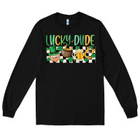 Black lucky dude Long Sleeve Tee - MaliasSmallBusiness