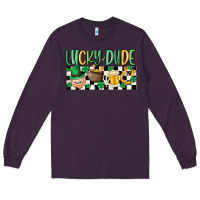 Plum lucky dude Long Sleeve Tee - MaliasSmallBusiness