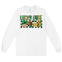 White lucky dude Long Sleeve Tee - MaliasSmallBusiness