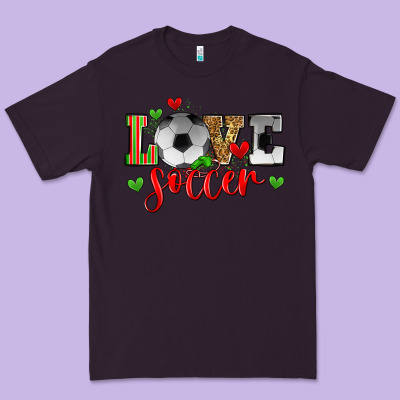 Love Soccer Premium Tee Designed By Zillion Design Studio