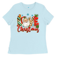 Baby Blue love christmas Ladies Tee - Zillion Design Studio