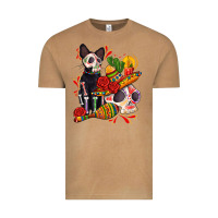 Vintage Camel mexican dead day with skeleton cat Vintage Tee - AdoDesignShop