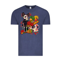 Mexican Dead Day With Skeleton Cat Vintage Tee | Teevron