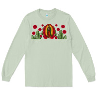 Matcha lady of Guadalupe cactus rose Long Sleeve Tee - JahusDesignShop