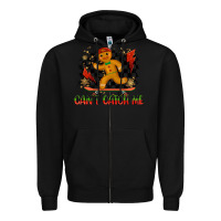 Black gingerbread cant catch me Zipper Hoodie - MaliasSmallBusiness