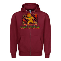 Burgundy gingerbread cant catch me Zipper Hoodie - MaliasSmallBusiness