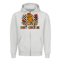 Dove Grey gingerbread cant catch me Zipper Hoodie - MaliasSmallBusiness