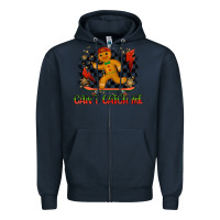 Navy gingerbread cant catch me Zipper Hoodie - MaliasSmallBusiness