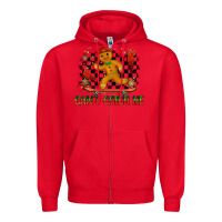 Red gingerbread cant catch me Zipper Hoodie - MaliasSmallBusiness