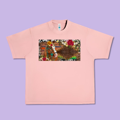 Western Turquoise Gemstone Horse Cowhide Leopard Floral Background Lic Urban Heavy Tee Designed By Artiststas