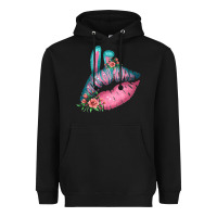 Black Eared Turquoise Pink Easter Lips Heavyweight Hoodie - Bettercallsaul
