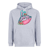 Heather Grey Eared Turquoise Pink Easter Lips Heavyweight Hoodie - Bettercallsaul