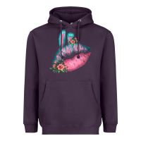 Plum Eared Turquoise Pink Easter Lips Heavyweight Hoodie - Bettercallsaul