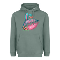 Sage Eared Turquoise Pink Easter Lips Heavyweight Hoodie - Bettercallsaul