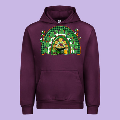 St. Patrick's Rainbow Urban Hoodie Designed By Cowgirlartshop