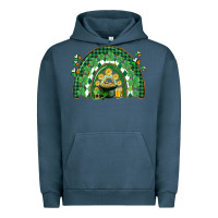 Pigment Midnight Navy St. Patrick's rainbow Urban Hoodie - CowGirlArtShop