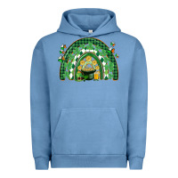 Pigment Pebble Blue St. Patrick's rainbow Urban Hoodie - CowGirlArtShop