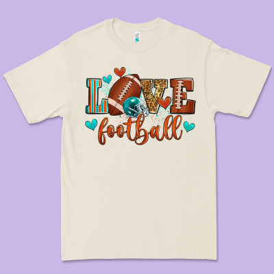Love Football Premium Tee Designed By Zillion Design Studio