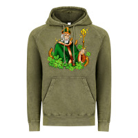 Vintage Olive st patricks and horseshoes with shamrocks Vintage Hoodie - AdoDesignShop