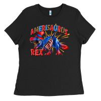 Black Amerisaurus rex Ladies Tee - texasbilliewilder