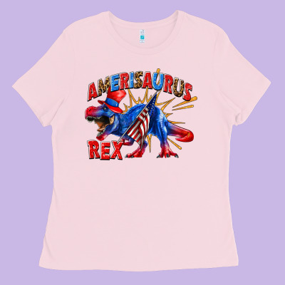 Amerisaurus Rex Ladies Tee Designed By Texasbilliewilder