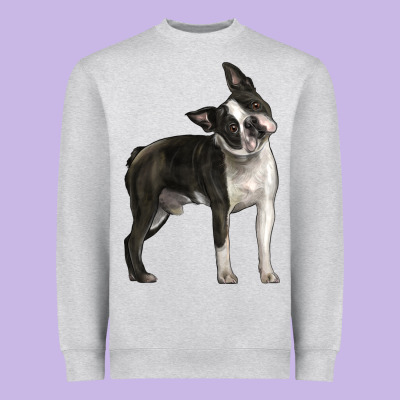 Boston Terrier Heavyweight Sweatshirt Designed By Lillyallendesigns