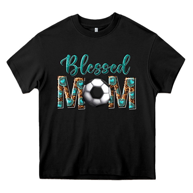 Western Blessed Mom With Soccer Heavy Core Tee by texasbilliewilder | Teevron