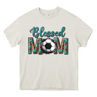 Cream western blessed mom with soccer Heavy Core Tee - texasbilliewilder