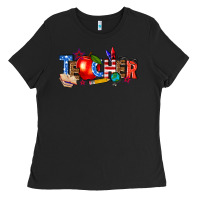 Black American teacher Ladies Tee - texasbilliewilder