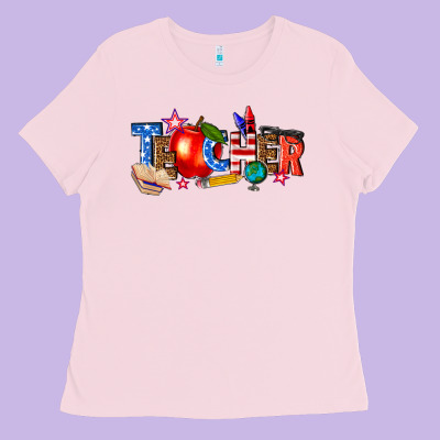 American Teacher Ladies Tee Designed By Texasbilliewilder