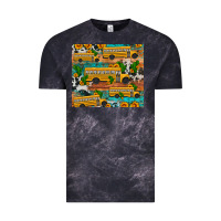 Cloud Black school bus cactus sunflower Vintage Tee - Artiststas