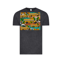 Vintage Black school bus cactus sunflower Vintage Tee - Artiststas