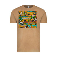 Vintage Camel school bus cactus sunflower Vintage Tee - Artiststas