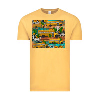 Vintage Mustard school bus cactus sunflower Vintage Tee - Artiststas