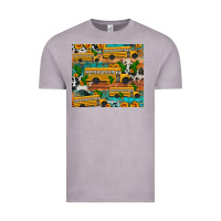 Vintage Zinc school bus cactus sunflower Vintage Tee - Artiststas