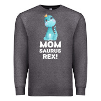 Charcoal Heather Mommy Saurus Rex Mom Mom Gift Dino Premium Sweatshirt - Bettercallsaul