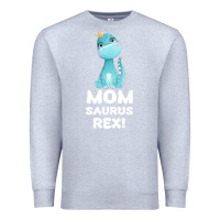 Heather Grey Mommy Saurus Rex Mom Mom Gift Dino Premium Sweatshirt - Bettercallsaul