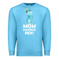 Ocean Blue Mommy Saurus Rex Mom Mom Gift Dino Premium Sweatshirt - Bettercallsaul