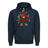 Navy the nurse gnome christmas Zipper Hoodie - MaliasSmallBusiness