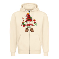 Sandshell the nurse gnome christmas Zipper Hoodie - MaliasSmallBusiness