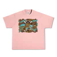 Salmon western leopards and turquoise with cowhide background Urban Heavy Tee - Artiststas