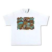 White western leopards and turquoise with cowhide background Urban Heavy Tee - Artiststas