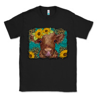 Black western leopard buffalo plaid baby highland cow Classic Tee - BarkalooDesign