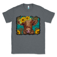 Charcoal Heather western leopard buffalo plaid baby highland cow Classic Tee - BarkalooDesign