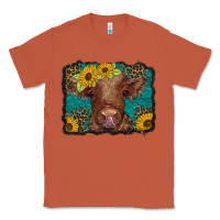 Copper western leopard buffalo plaid baby highland cow Classic Tee - BarkalooDesign