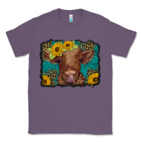 Lavender western leopard buffalo plaid baby highland cow Classic Tee - BarkalooDesign